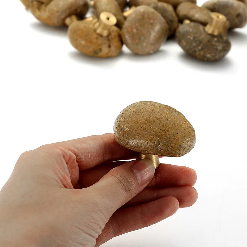 Уникальные дверные ручки из натурального камня и цинкового сплава 1 шт. - купить