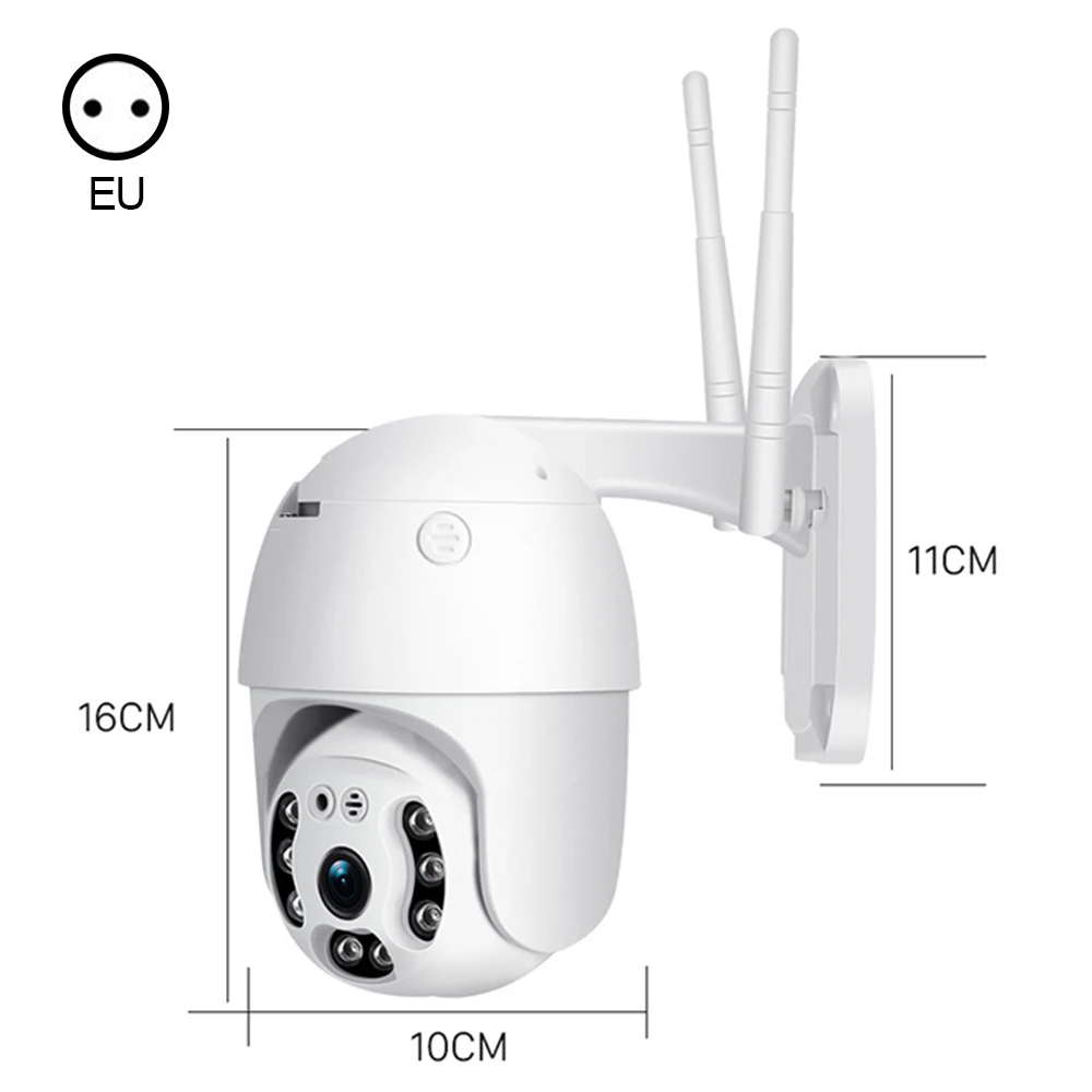 

Wifi Camera 1080P H.265 US/EU Wireless Mini Webcam Audio IR Dual Light Motion Alarm Cloud Storage PTZ Security Camera