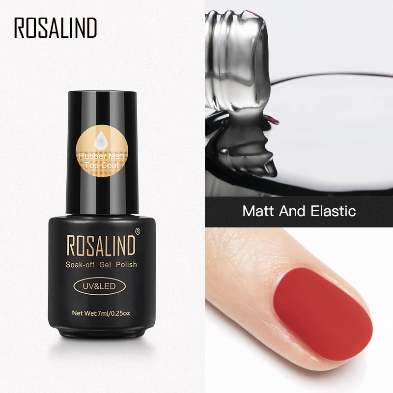 ROSALIND резиновое матовое верхнее покрытие матовый лак для ногтей Vernis
