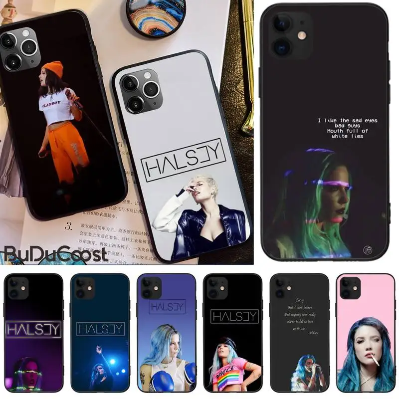 

CUCI Halsey TPU black Phone Case Cover Hull For iphone 5C 5 6 6s plus 7 8 SE 7 8 plus X XR XS MAX 11 Pro Max Cover