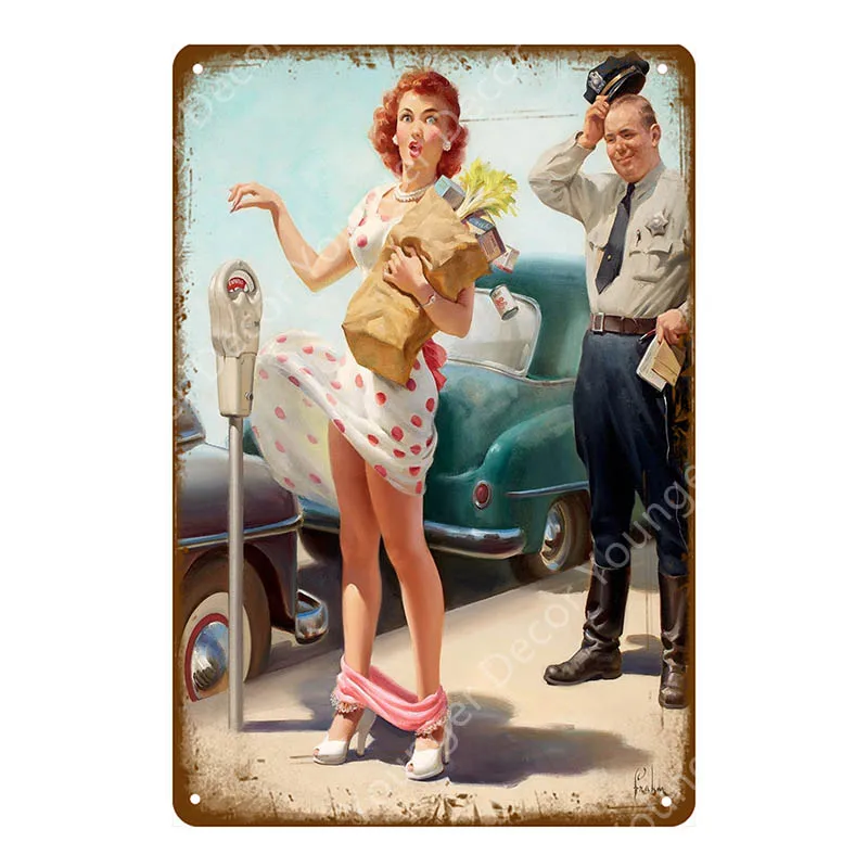 YD6734AI Европа Pin Up девушка плакат металлические жестяные вывески Винтаж Настенный декор живопись бар паб кафе магазин домашний декор сексуальная леди табличка YI-141 - Цвет: YD6734AI