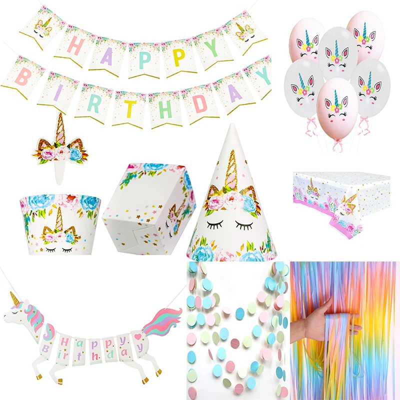 Розовые праздвечерние чные кисточки в виде единорога для девочек баннер на день