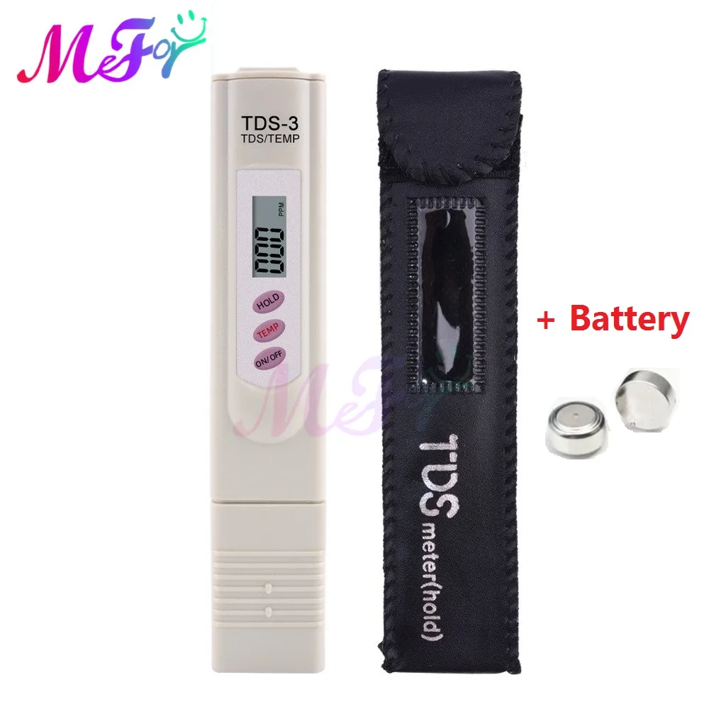 Портативный ЖК Цифровой TDS с аккумулятором тестер качества воды ручка для