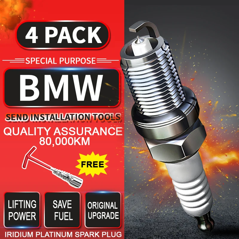 4 шт. свечи зажигания Iraurita Platinum для BMW 3 серии E46 2003-2006 330Ci Dual Iridium | Автомобили и