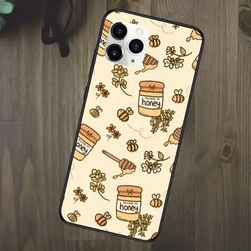 

Bee Art cute cartoon floral Phone Case for iPhone 11 12 mini pro XS MAX 8 7 Plus X XS XR