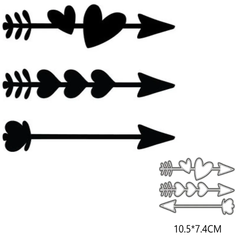 Металлические пресс-формы Love Bow and Arrow новинка 2021 сделай сам скрапбукинг