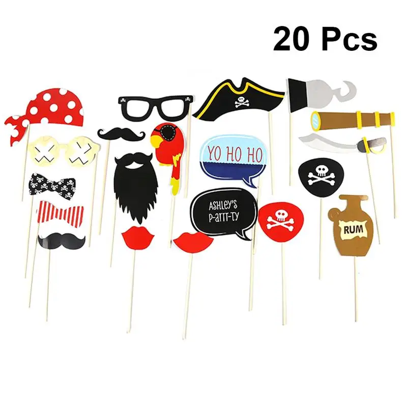 20 шт Хэллоуин бумага усы фото реквизит селфи стенд аксессуары для фотографии