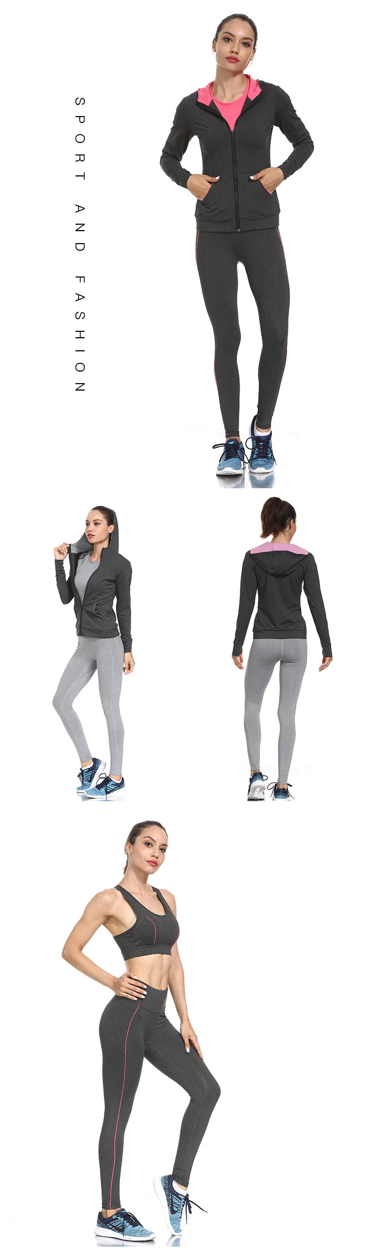 Новинка, женский спортивный костюм, однотонный комплект для йоги, спортивный костюм, спортивная одежда, дышащий, для бега, для улицы, для спортзала,, эластичный, XXL, одежда для дома, фитнеса