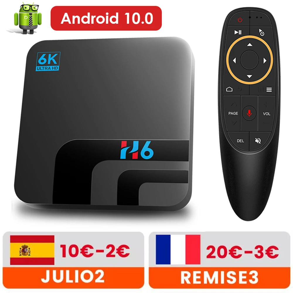 

Android TV Box Android 10 4GB 64GB 32GB 6K 3D Video H.265 Media Player 2.4G 5GHz Wifi Bluetooth Set top box Smart TV Box