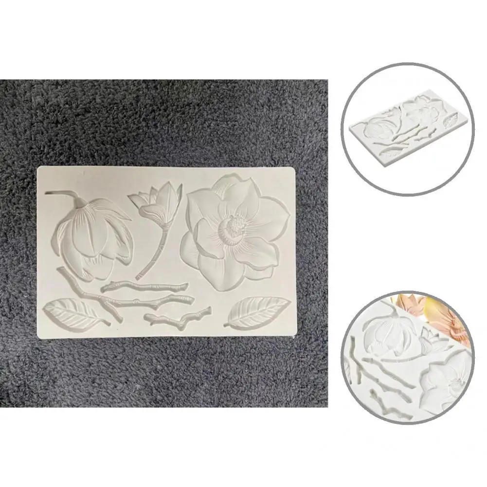 

Cake Mold Reusable Fondant Mold Silicone Non-stick Unique Beautiful Flower Pattern Fondant Mold