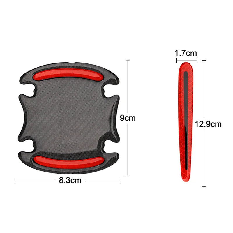 

4pcs Car Door Handle Reflective Sticker Universal Protection Sticker Surface Scratch Reflective Cars Accessories