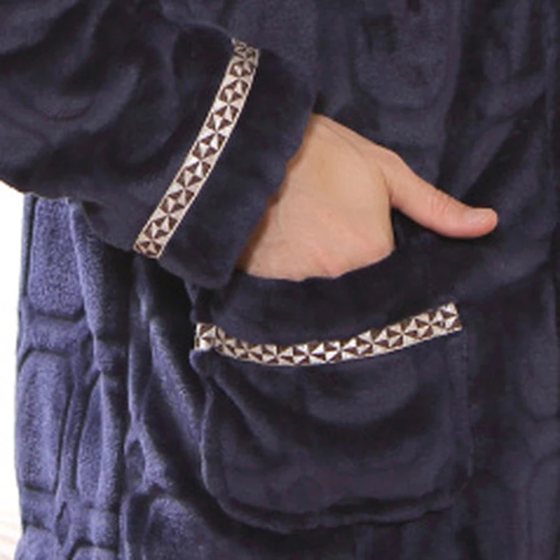 Thoshine Brand Winter Coral Fleece Men Pajamas Sets of Sleep Tops & Pants Flannel Pyjamas Warm Sleepwear Thermal Home Clothing