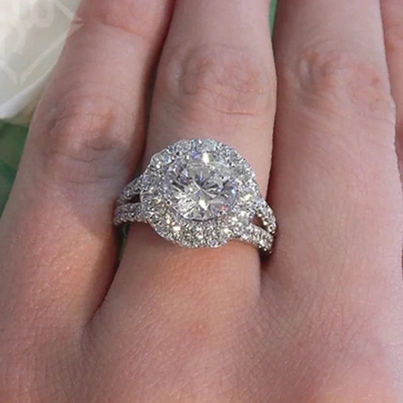 

CAOSHI романтические блестящие кольца с кристаллами для женщин Великолепные Ювелирные изделия роскошные дизайнерские аксессуары обручальны...