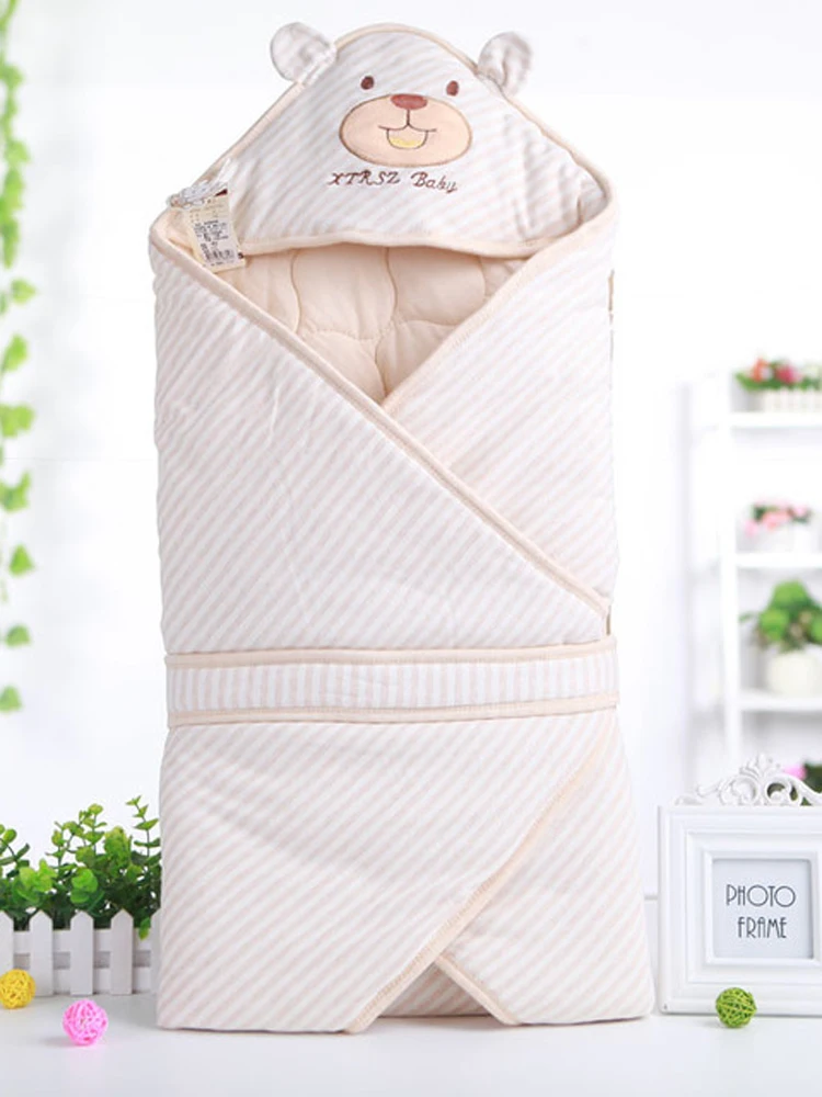 Детский спальный мешок в форме мишки на осень и весну мягкое удобное хлопковое