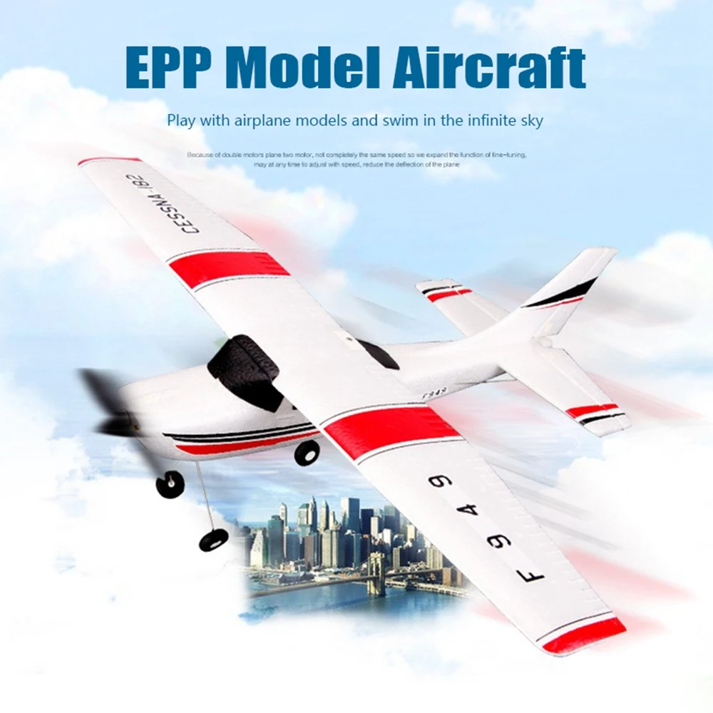 F949 2 4G 3CH RC самолет с фиксированным крылом планер уличные игрушки EPP 3 Мотор