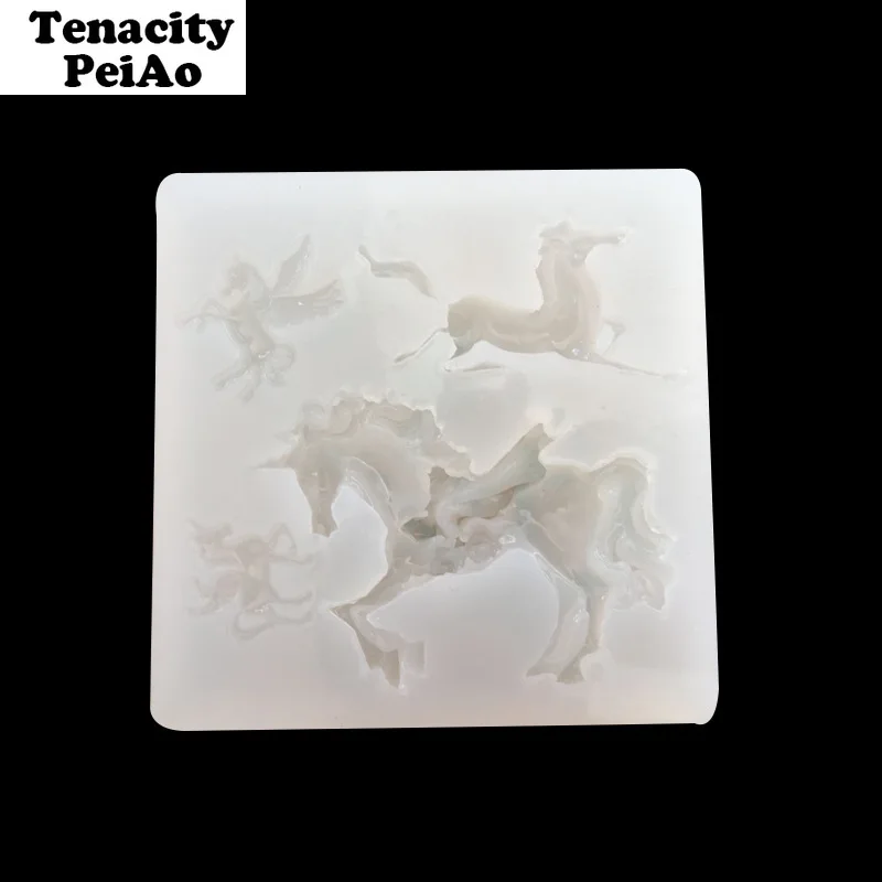 Прозрачный эпоксидной смолы формы Pegasus Стиль пресс-форм для формочка силиконовой