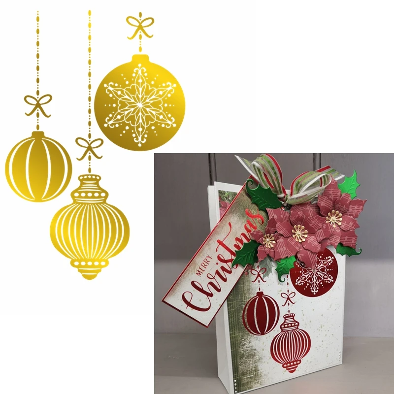 Декоративные шары, горячая фольга, пластина, рождественские Необычные шары для рукоделия, скрапбукинг, тиснение, рукоделие, новинка 2019