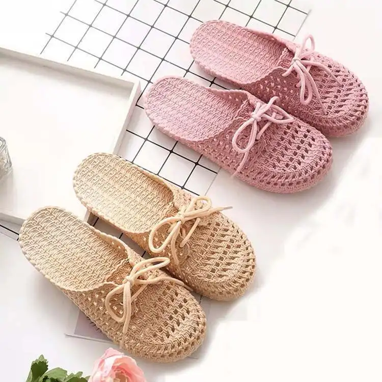 

Comfortable unique shoes women's summer lace up Baotou household sandals women wear fashionable soft soled anti slip beach shoes