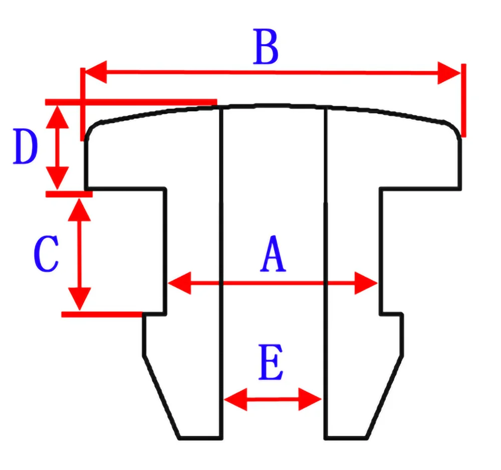 Черная/белая/прозрачная/серая 4 5 мм-30 мм силиконовая резиновая защелкивающаяся