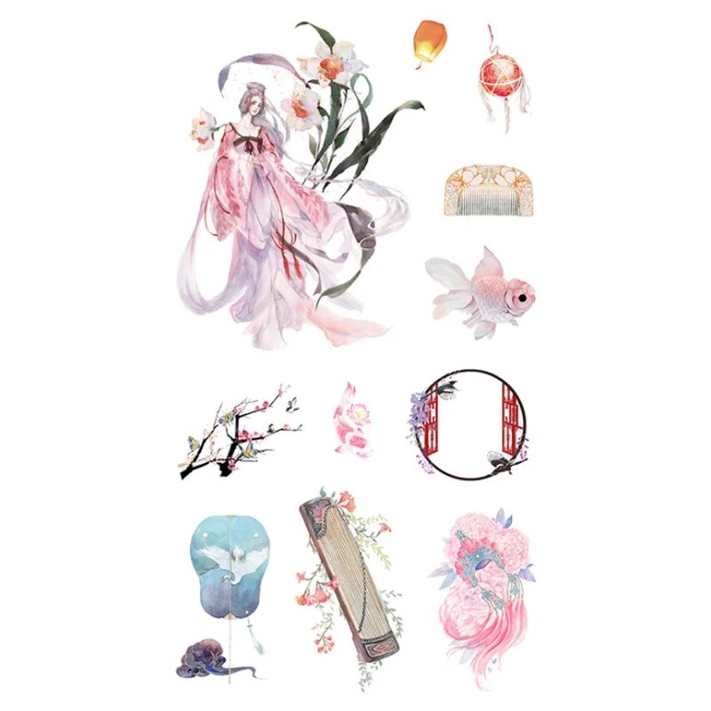 Рисунок 5 - 6 листов Kawaii с рисунком наклейка с пейзажем