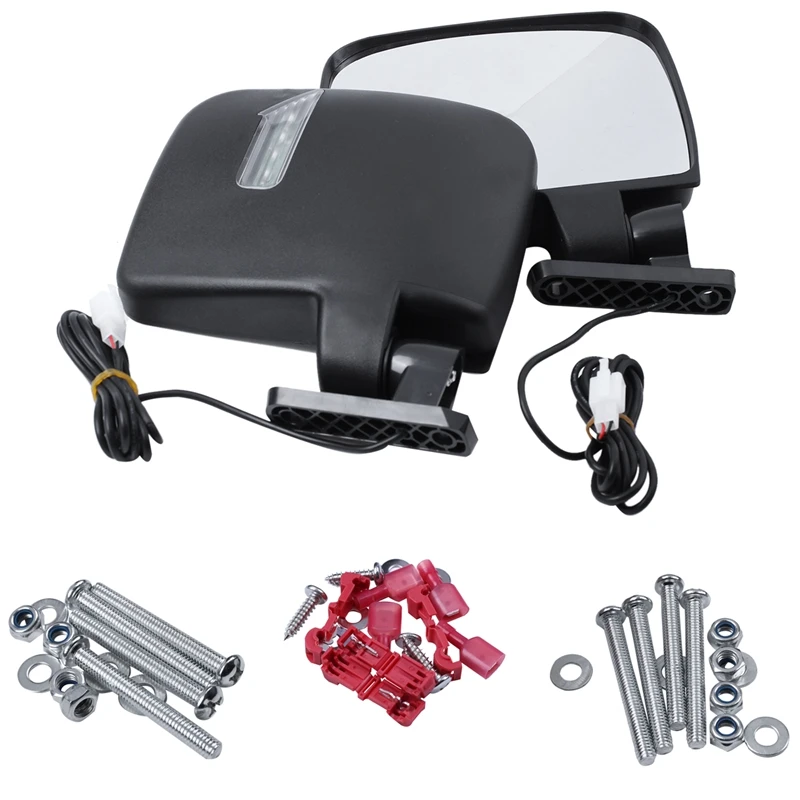 Боковое зеркало заднего вида с поворотным сигналом подходит для гольф каров