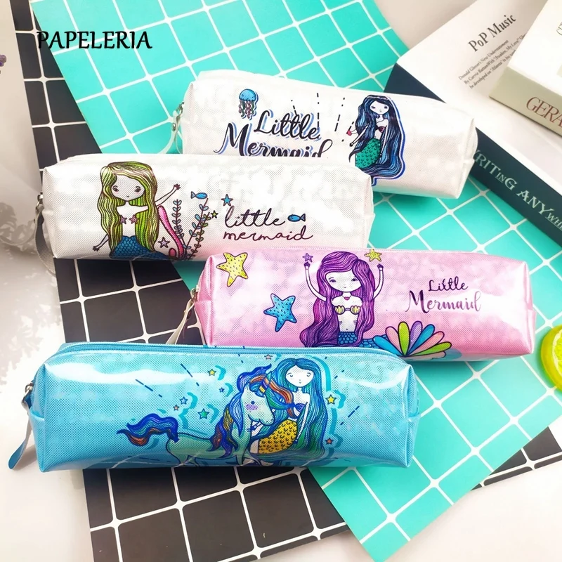Kawaii чехол для карандашей с лазером милый большой вместительный школы