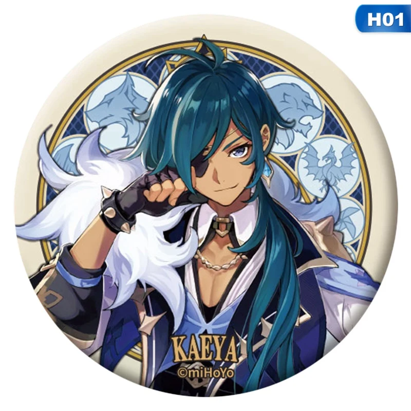 

Anime Genshin Impact Badge Character Badge Logo Christmas Children's Gifts Cosplay Accessories Anime Props