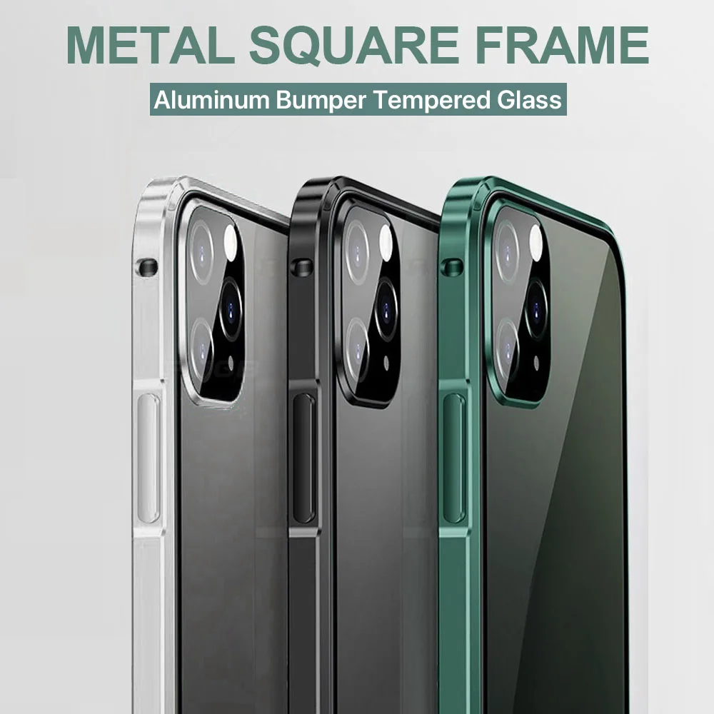 

Luxury Square Frame Plating TPU Transparent Case for IPhone 12mini/12 Pro/12 Pro Max/12