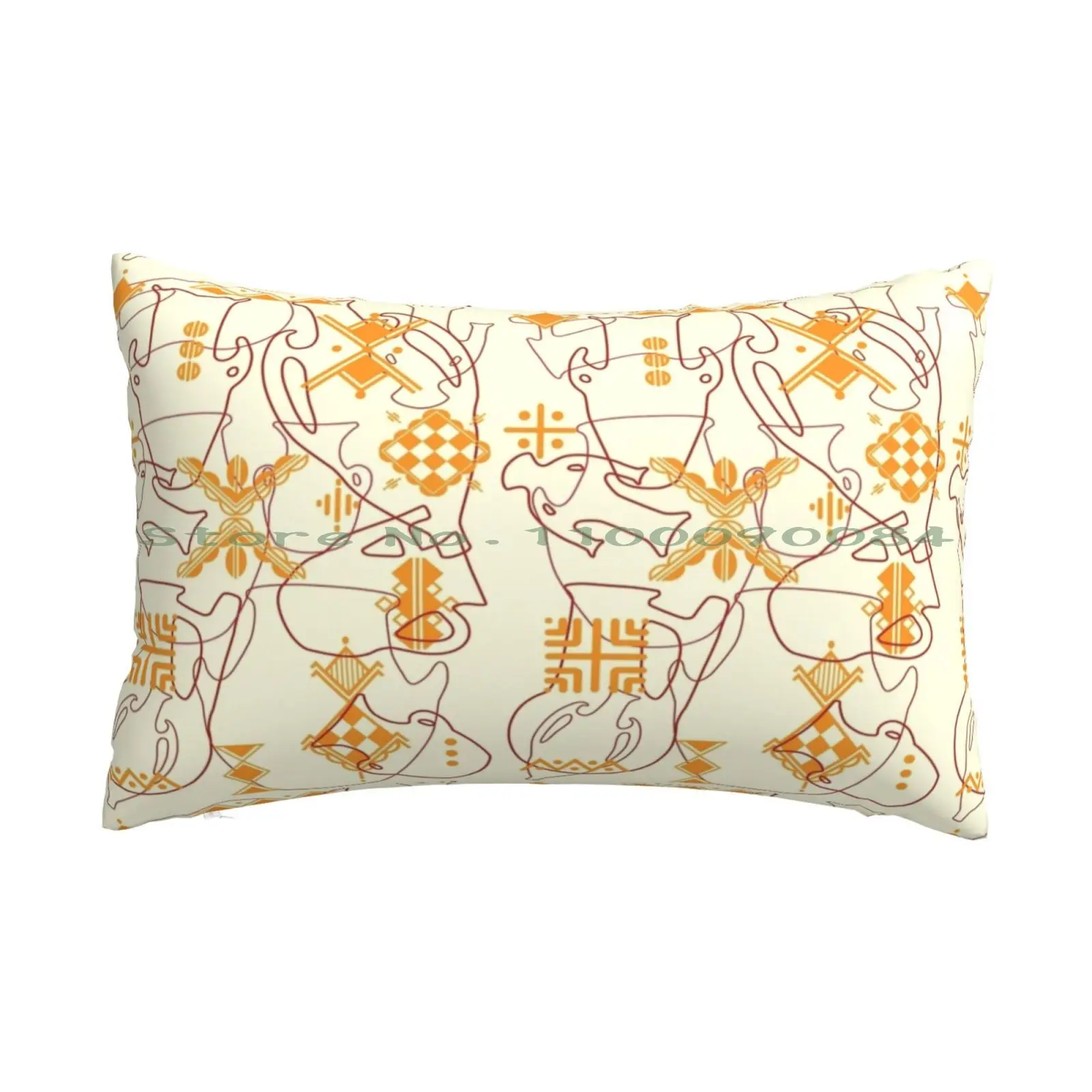 

Kabyle Pottery And Patterns Pillow Case 20x30 50*75 Sofa Bedroom Logo Drink Party Whisky Long Rectangle Pillowcover Home