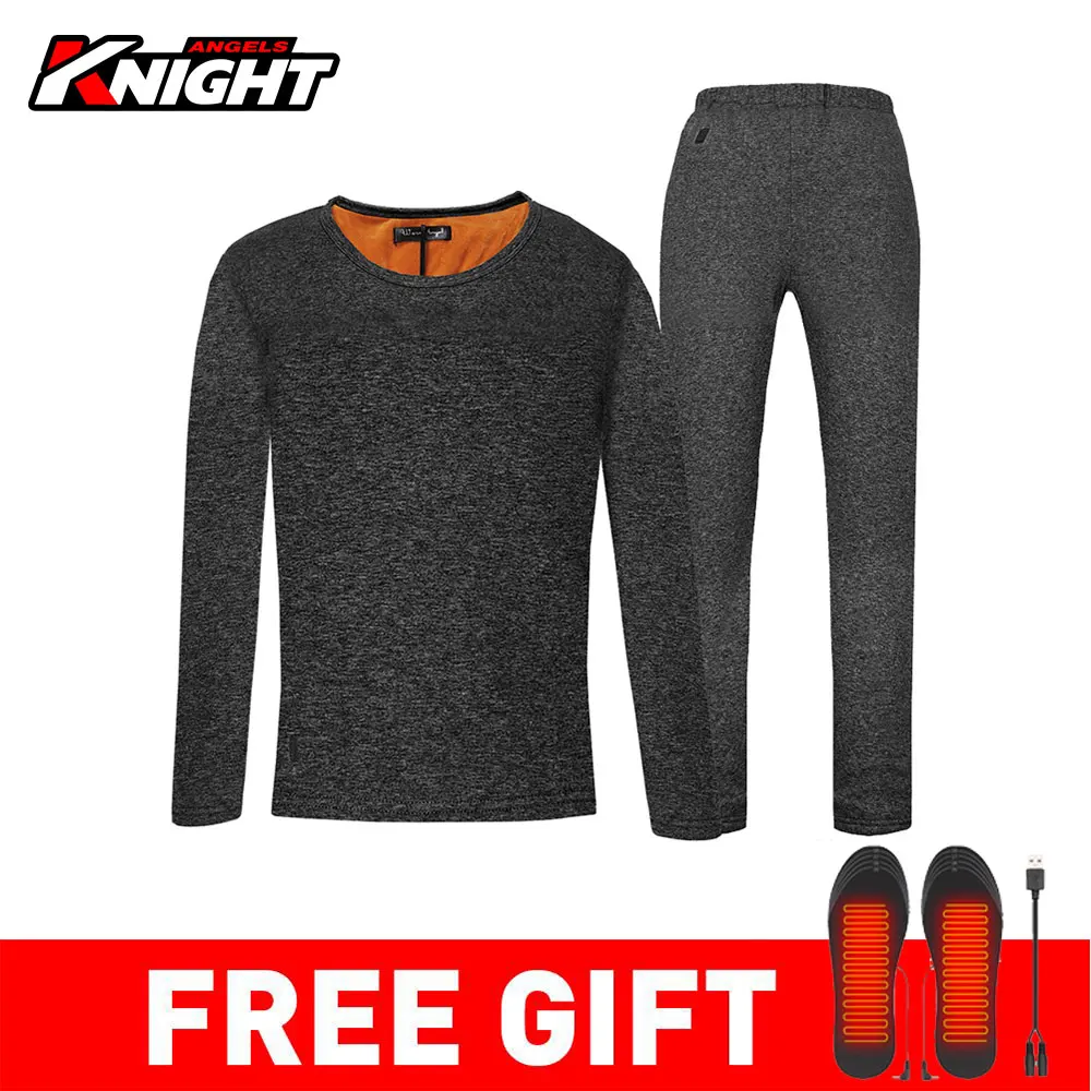 

Мотоциклетный костюм HEROBIKER с подогревом, зимнее термобелье с электроподогревом и USB, комплект одежды для взрослых, куртка, рубашка