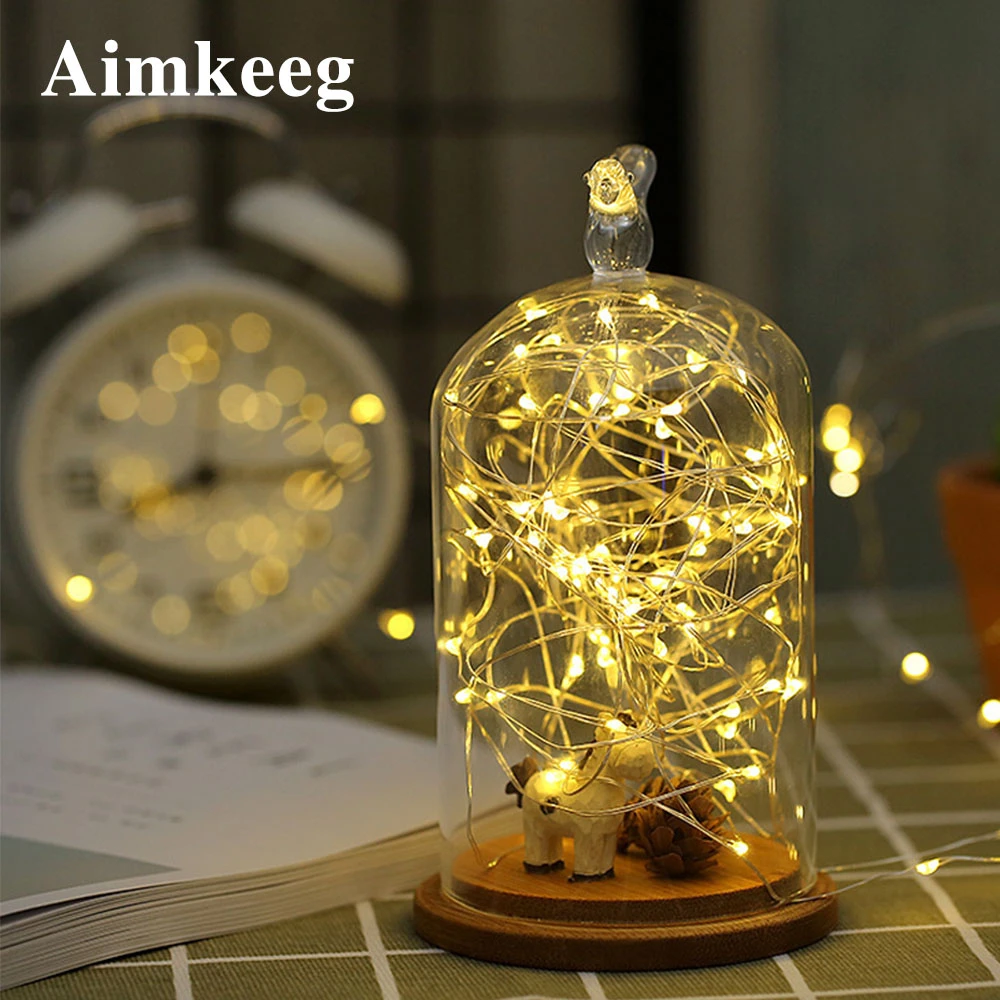 Светодиодный светильник Aimkeeg с медной проволокой Сказочная лампа для бутылки