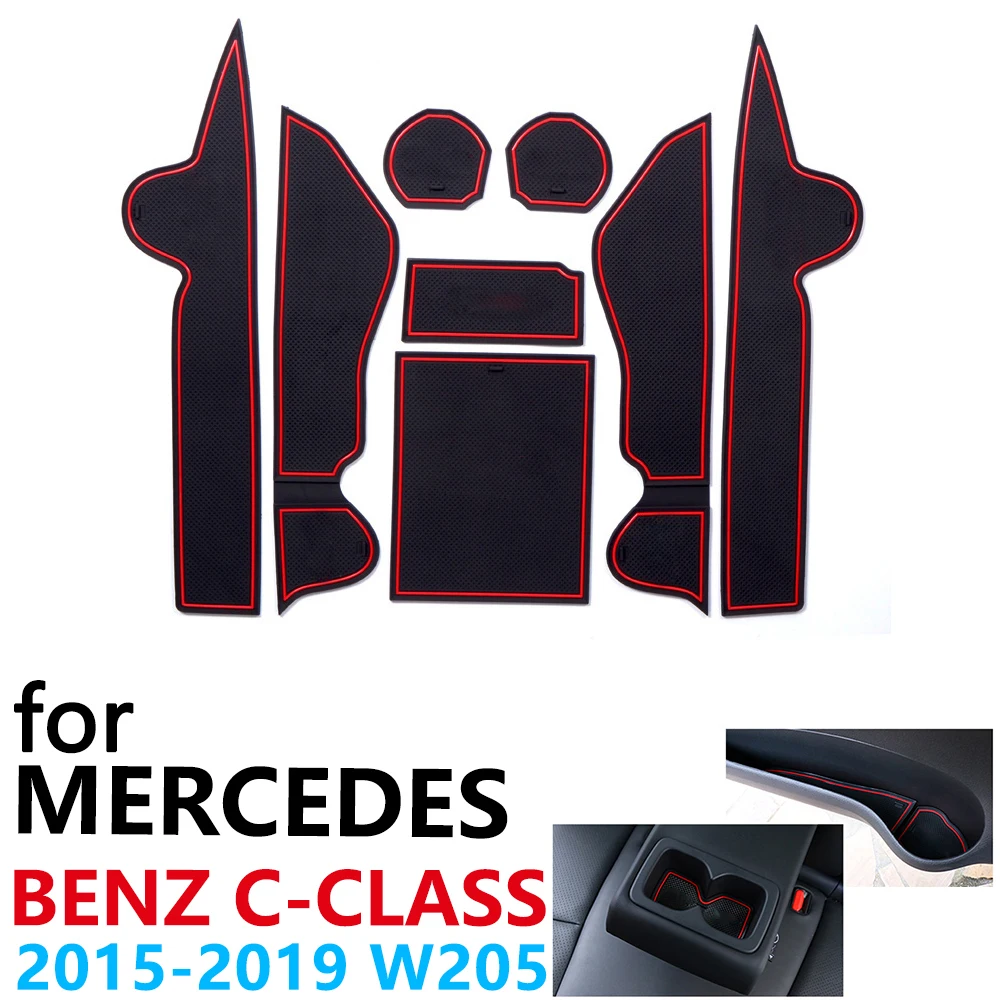 Противоскользящий резиновый коврик для подстаканника дверной паз Mercedes Benz C Class W205