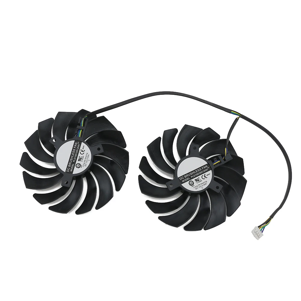 

2PCS PLD10010S12HH DC12V 0.40A 4PIN FOR MSI RX470 480 570 580 GTX1080Ti 1080 1070 1060 GAMING Graphics Card Cooler Fan PLD10010B