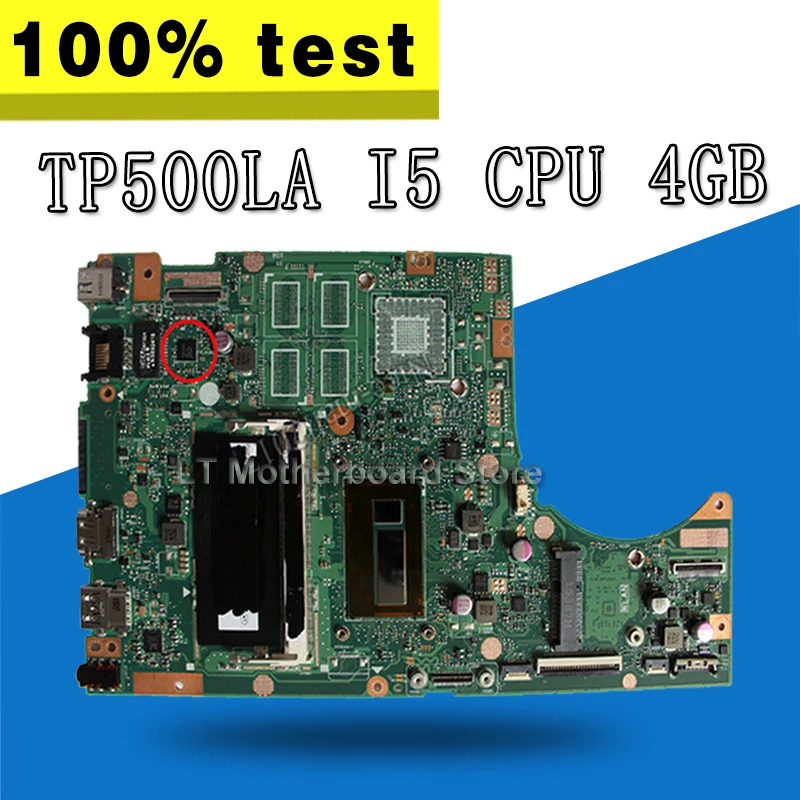 TP500LA материнская плата 4 Гб RAM I5 CPU для For Asus TP500L TP500LN ноутбука Материнская Тест 100% ОК