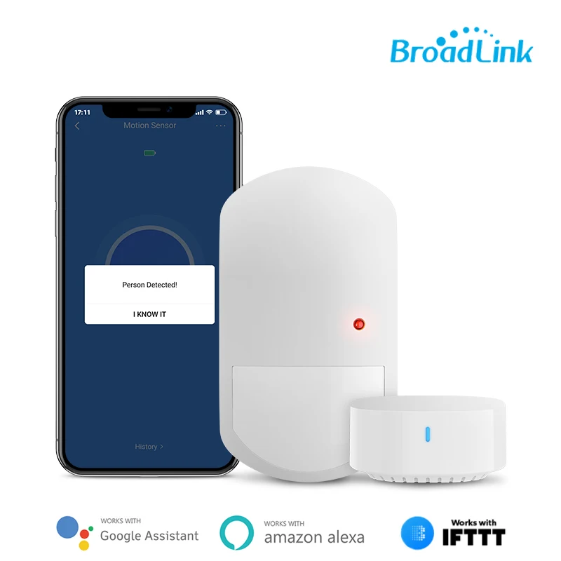 

Набор смарт-датчиков движения Broadlink, Wifi, для умного дома, предупреждение о движении, требуется концентратор S3, работает с приложением Broadlink Alexa Google Home IFTTT