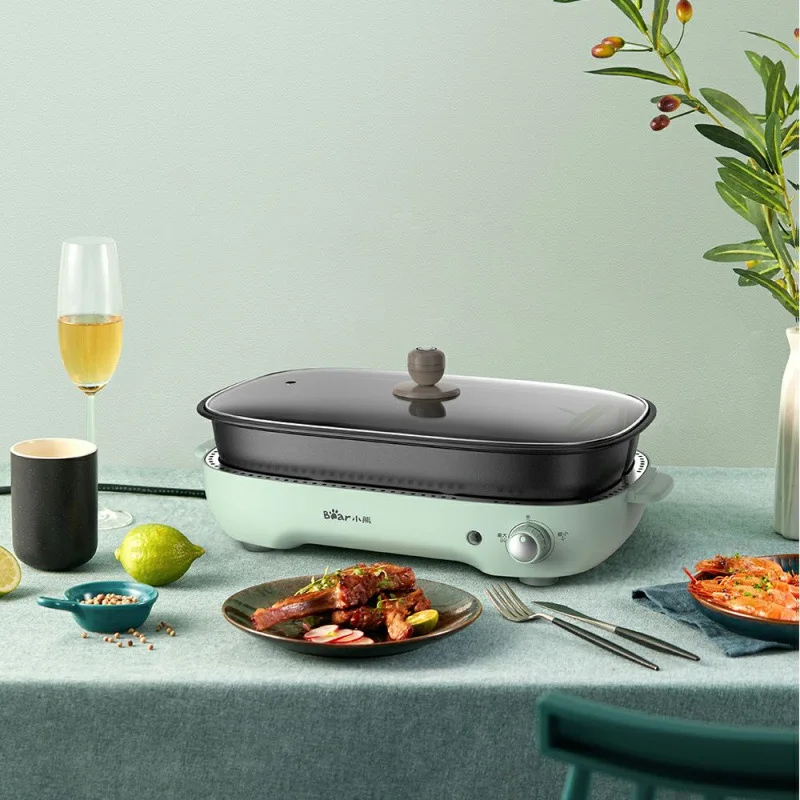 

Electric oven household electric baking pan smokeless Korean multi-function barbecue meat machine grilled fish teppanyaki 220V