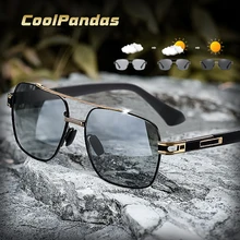 CoolPandas High Quality Sunglasses Polarized Men Women Photochromic UV400 Protection Driving Sun Glasses Unisex Chameleon Lens
