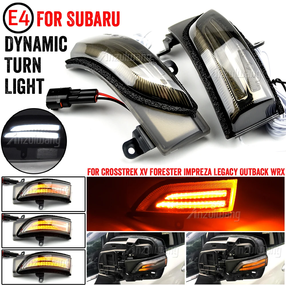 

1Pair Dynamic Side Mirror Blinker Repeater Light Turn Signal Lamp for Subaru Crosstrek Outback Forester WRX STI Impreza Legacy