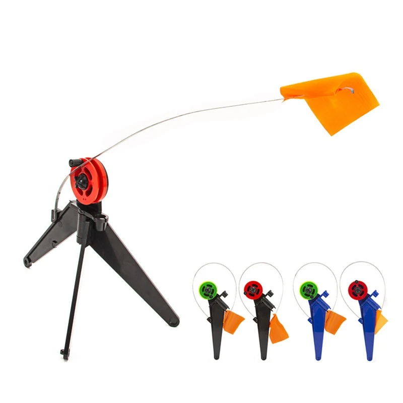 Новая портативная удочка для подледной рыбалки с голубым флагом удобная