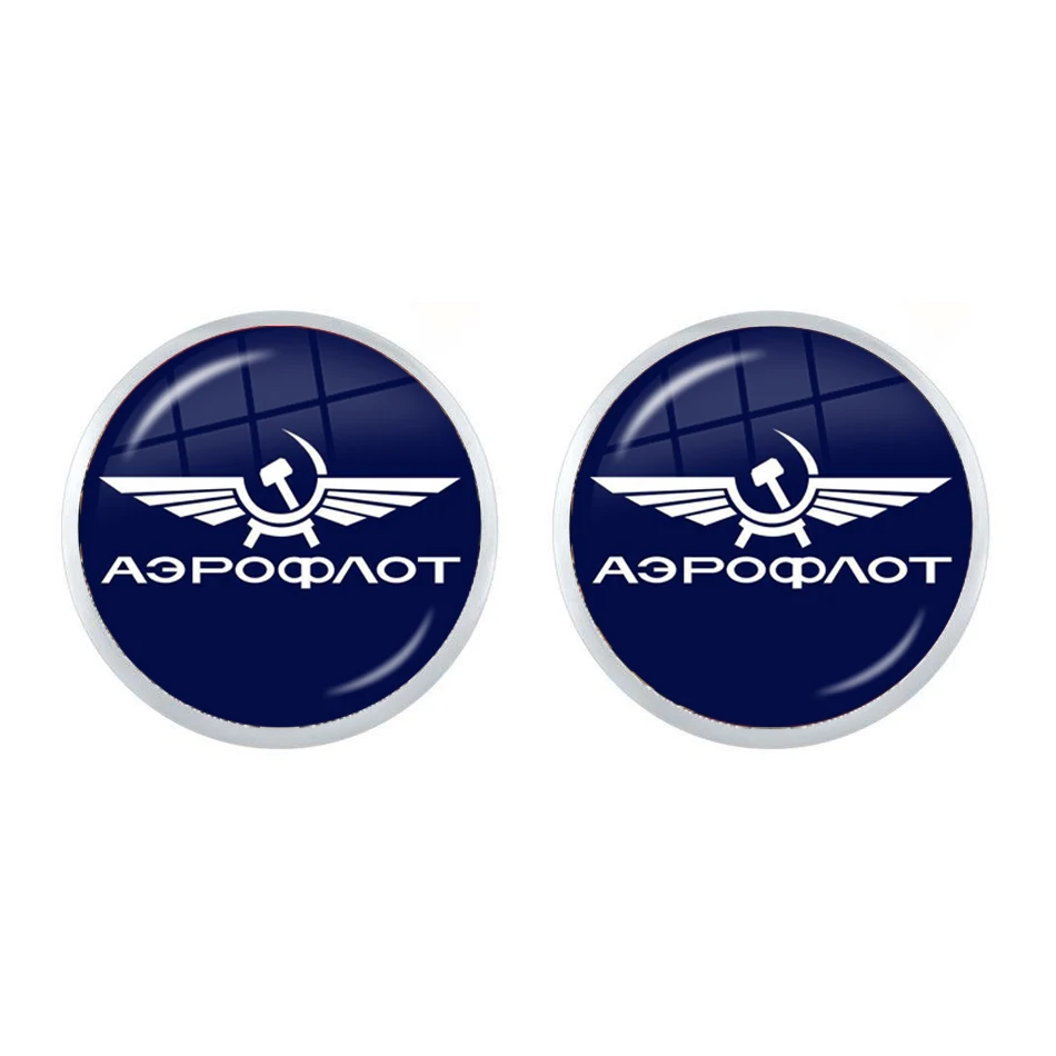 Серьги-гвоздики женские 12 мм из стекла с кабошоном | Украшения и аксессуары