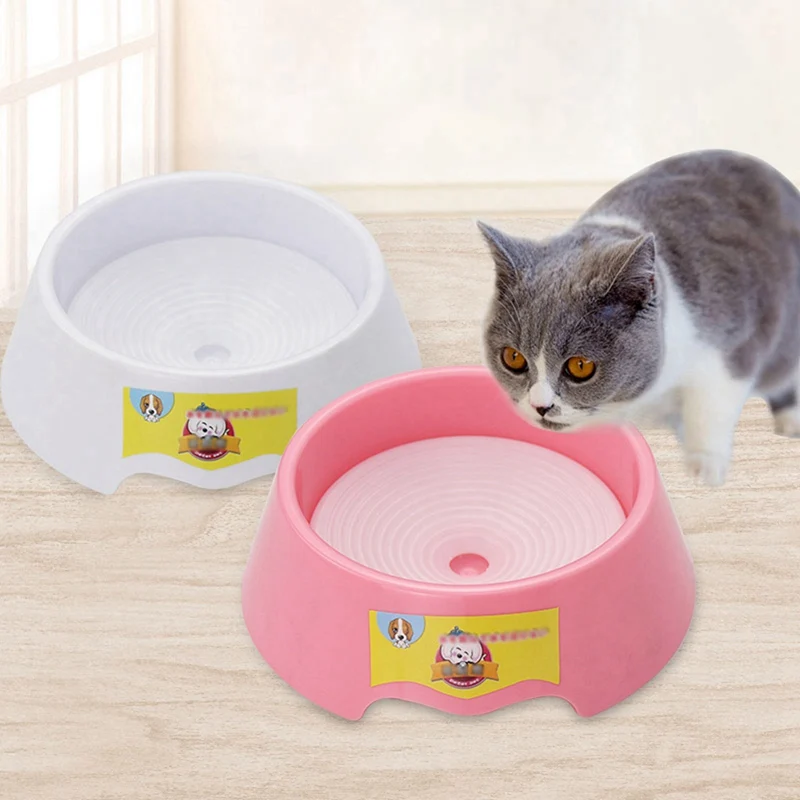 

Pet Splash-Proof Bowl Mouth Protected Pet Feeder Creative Feeding Water Drinking Bowl Splash-Proof Floating Bowl Pet Waterer