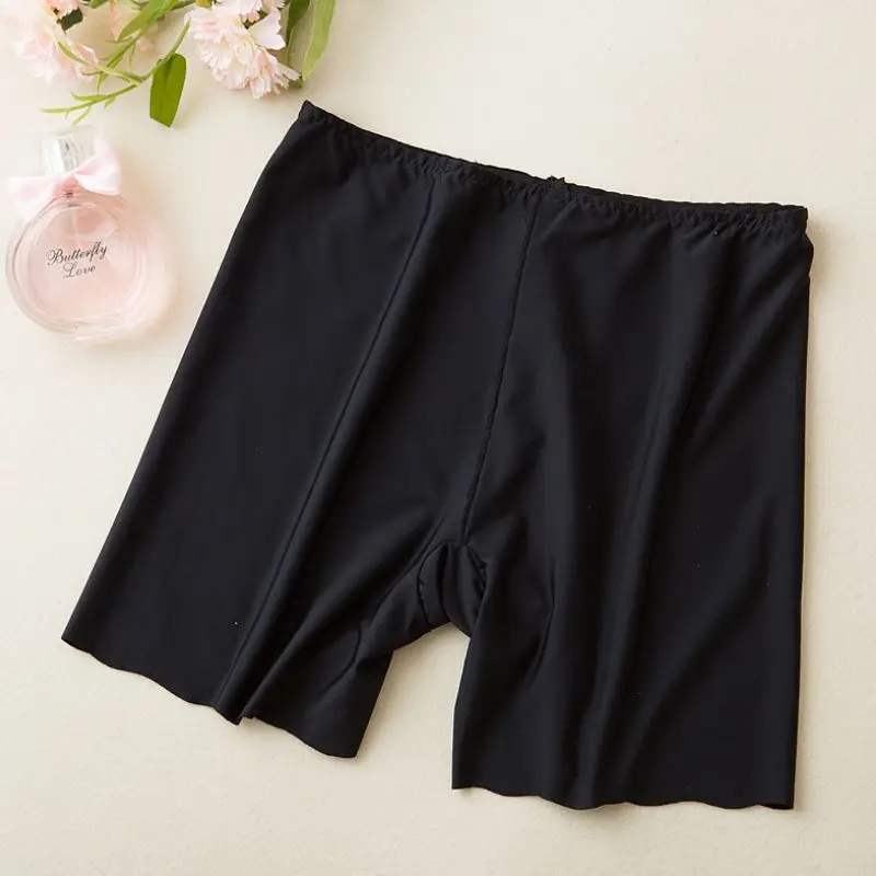 

Summer Women Safety Shorts Pants Ice Thin Mid Waist Cool Shorts High Elastic Girls Under Skirt Female Free Size