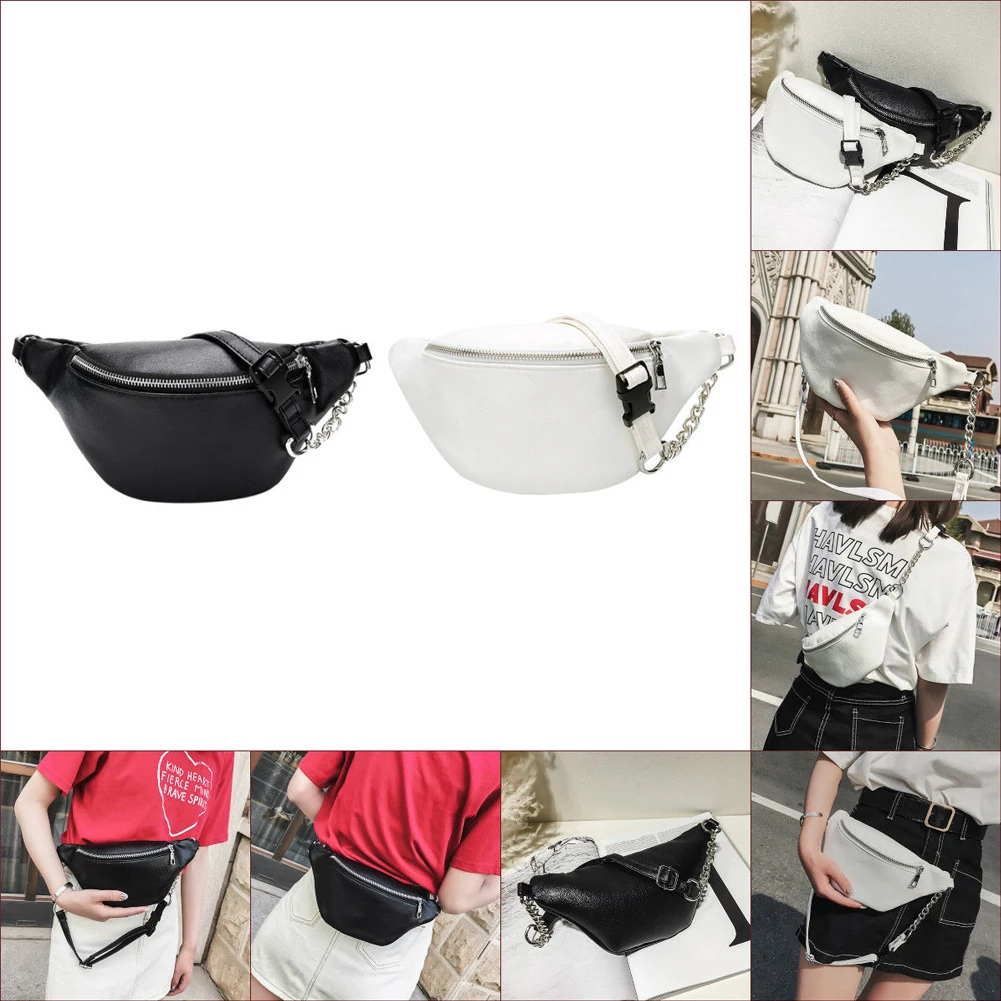 

Belt Bags PU Leather Multifunctional Casual Fabala Travel Chest Tote Waist Packs Outdoor Portable Zipper Purse Waist Bag