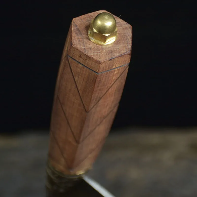 

Newest 7.5 Inch Ultra Sharp Handmade Knives High Carbon Steel Slicing Cleaver Professional Kitchen Knives Copper Flower Decor