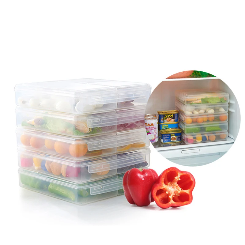 Японский стиль пластиковый кухонный ящик для хранения свежее разделение