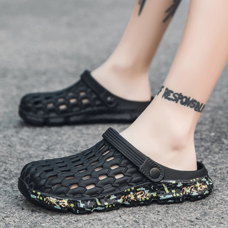 

Summer PU Men Casual Sandals Buckle Strap Men's Summer Shoes Fashion Male Outdoor Beach Slippers Shoes Sandalia Large Size 40-47