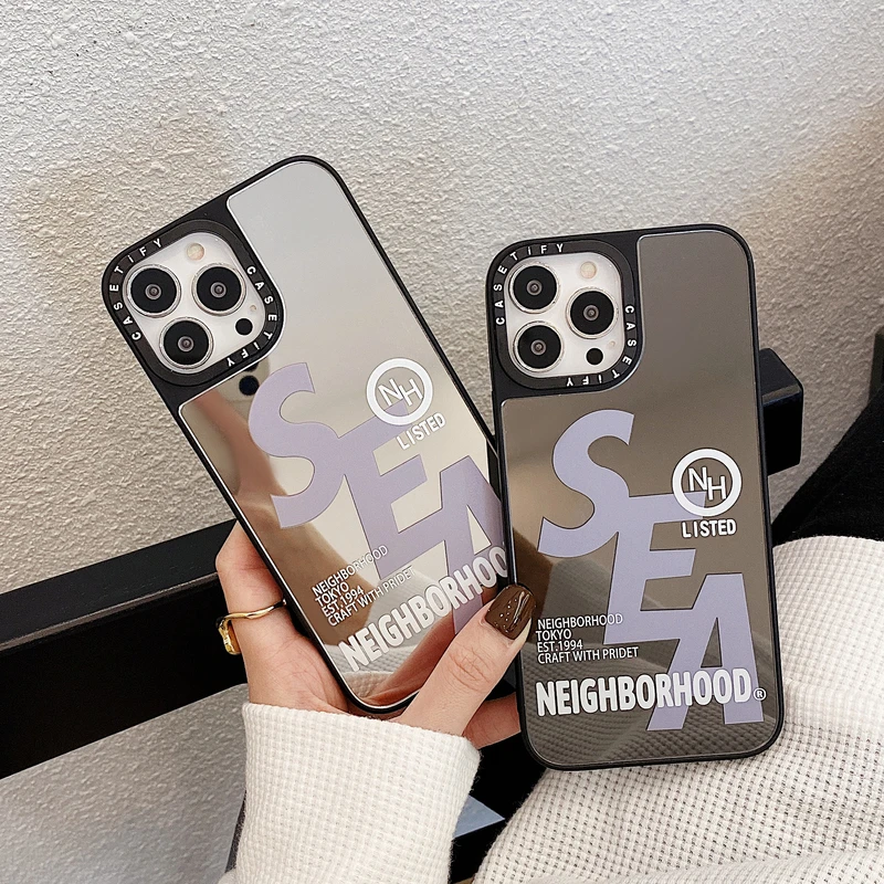 

INS Fashion Retro Label Sea Letters Phone Case For iPhone 13 11 Pro Max 12 Mini X Xs Max Xr 7 8 Puls SE 2020 Cases Soft Cover