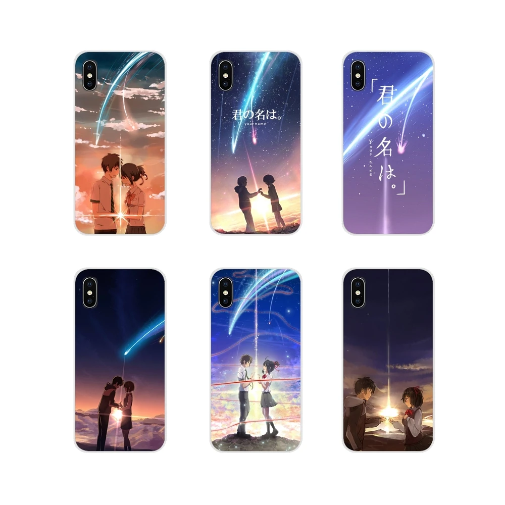 For Xiaomi Redmi Note 3 4 5 6 7 8 Pro Mi Max Mix 2 2S Pocophone F1 Silicone Cases Cover Japanese Anime Your Name Kimi no Na wa | Мобильные