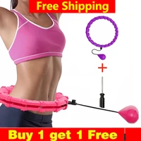 adjustable sport hoops 24 section abdominal thin waist exercise fitness equipment home training weight loss waist easy gym