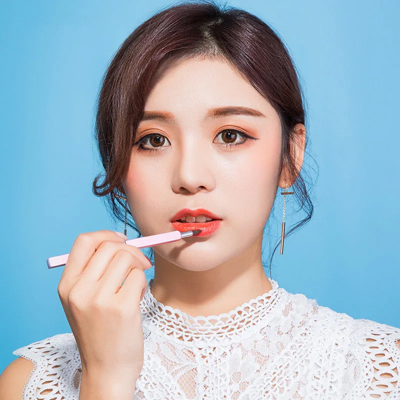 Складная Кисть для макияжа губ ручка металлическая блеск Губная помада блеска с